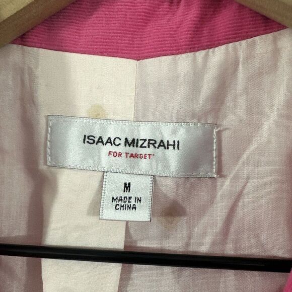 Isaac Mizrahi Pink Corduroy Barbiecore Blazer Jacket Career Womens Size M Career - Picture 3 of 13
